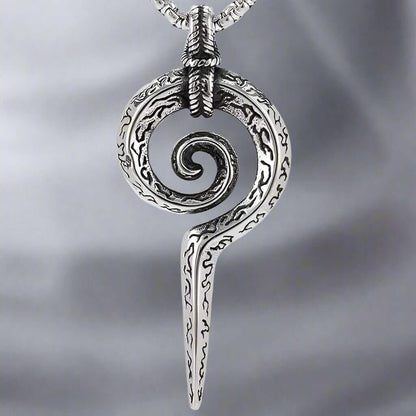 SPIRAL WEAPON  - Alloy Pendant with Pure Stainless Steel  24inch Round Box Chain, European trending Style for Men & Boy - THE MEN THING