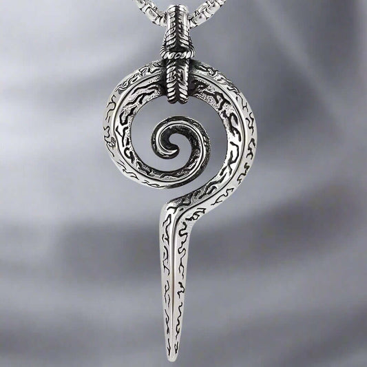 SPIRAL WEAPON  - Alloy Pendant with Pure Stainless Steel  24inch Round Box Chain, European trending Style for Men & Boy - THE MEN THING