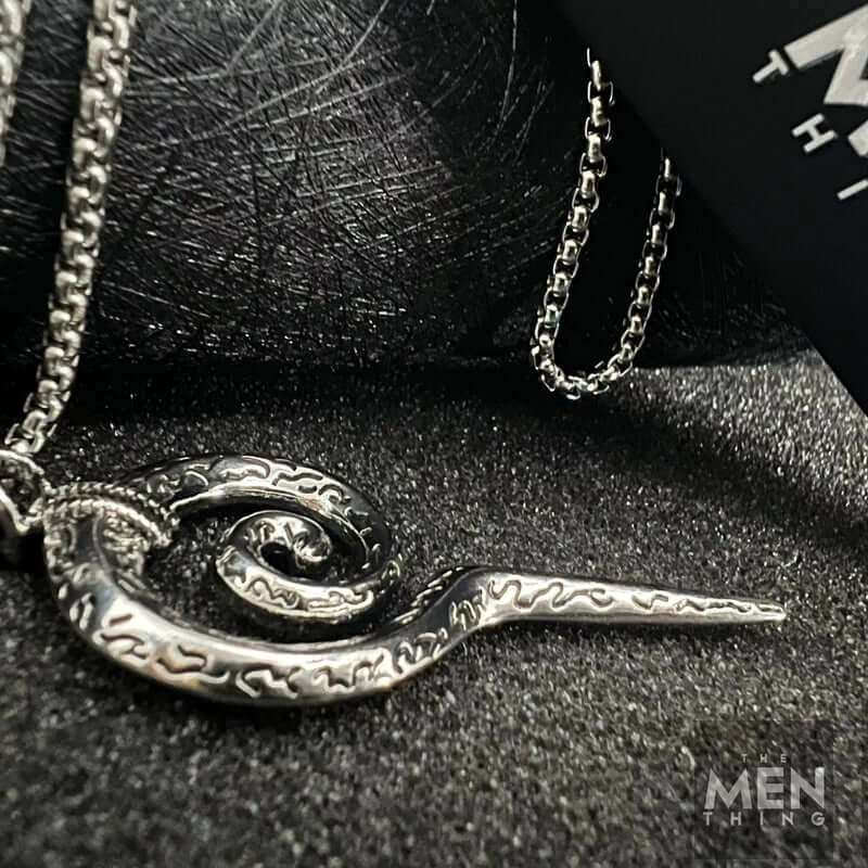 SPIRAL WEAPON  - Alloy Pendant with Pure Stainless Steel  24inch Round Box Chain, European trending Style for Men & Boy - THE MEN THING