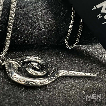 SPIRAL WEAPON  - Alloy Pendant with Pure Stainless Steel  24inch Round Box Chain, European trending Style for Men & Boy - THE MEN THING