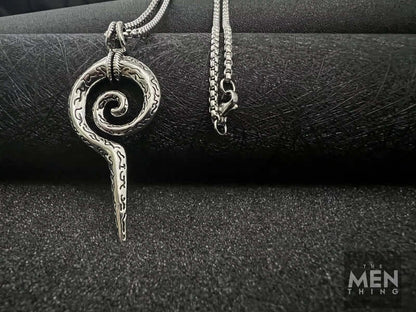 SPIRAL WEAPON  - Alloy Pendant with Pure Stainless Steel  24inch Round Box Chain, European trending Style for Men & Boy - THE MEN THING