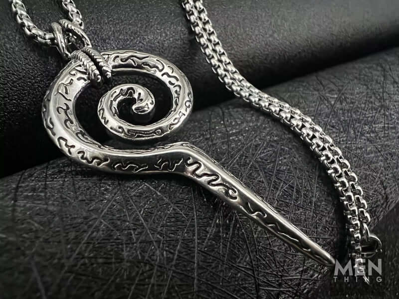 SPIRAL WEAPON  - Alloy Pendant with Pure Stainless Steel  24inch Round Box Chain, European trending Style for Men & Boy - THE MEN THING