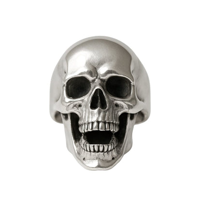 SPIRE SKULL RING - Pure Stainless Steel Men’s Steel-Plated Ring – Statement Luxury Jewelry (Size : 16-22-27) - THE MEN THING