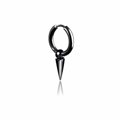 SPIREHOOP - BLACK - Pure Titanium Steel Ear Hoop Earrings for Men & Boys (2 Pcs) - THE MEN THING