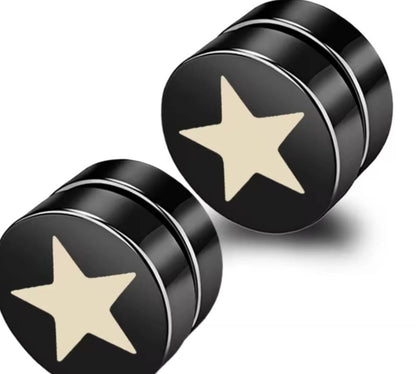 STARLUX - Magnetic Non-Piercing Pure Titanium Steel Studs Earrings for Men & Boys (2 Pcs) - THE MEN THING