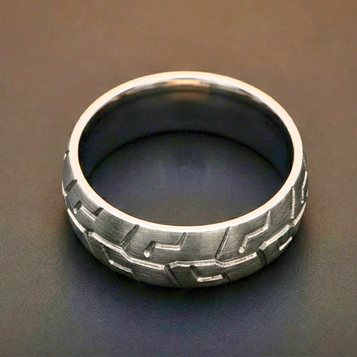 STEEL MATRIX  - Pure Stainless Steel Men’s Steel-Plated Ring (Size : 17-22-27) - THE MEN THING