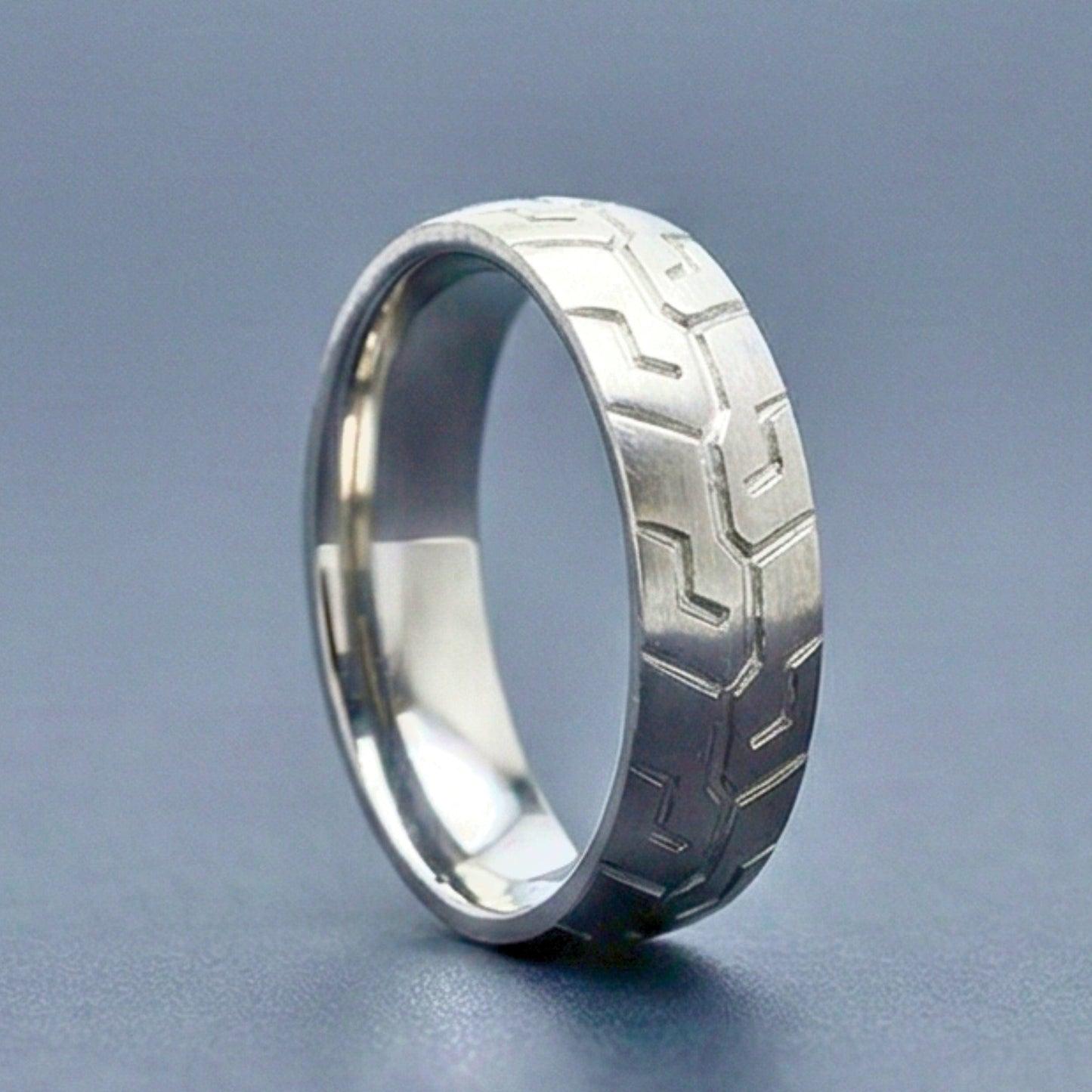 STEEL MATRIX  - Pure Stainless Steel Men’s Steel-Plated Ring (Size : 17-22-27) - THE MEN THING