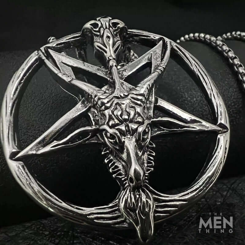 STELLAR GOAT -  Alloy Goat Pendant with Pure Stainless Steel  24inch Round Box Chain, American trending Style for Men & Boy - THE MEN THING