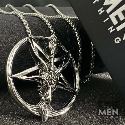 STELLAR GOAT -  Alloy Goat Pendant with Pure Stainless Steel  24inch Round Box Chain, American trending Style for Men & Boy - THE MEN THING