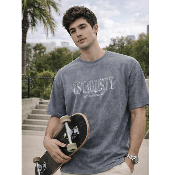 STILL FORM BOX TEE Oversized T-Shirt – Charcoal Ash