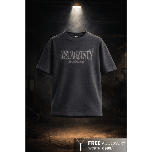STILL FORM BOX TEE Oversized T-Shirt – Charcoal Ash - THE MEN THING
