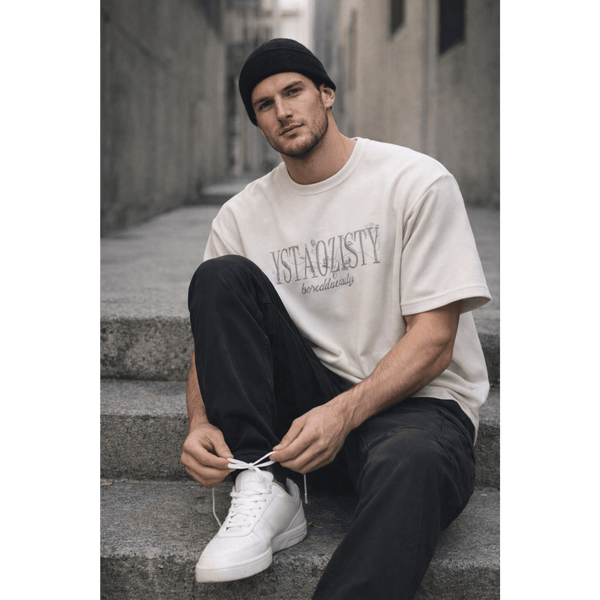 STILL FORM BOX TEE Oversized T-Shirt – Ivory Cream
