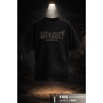 STILL FORM BOX TEE Oversized T-Shirt – Obsidian Black - THE MEN THING