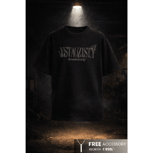 STILL FORM BOX TEE Oversized T-Shirt – Obsidian Black - THE MEN THING