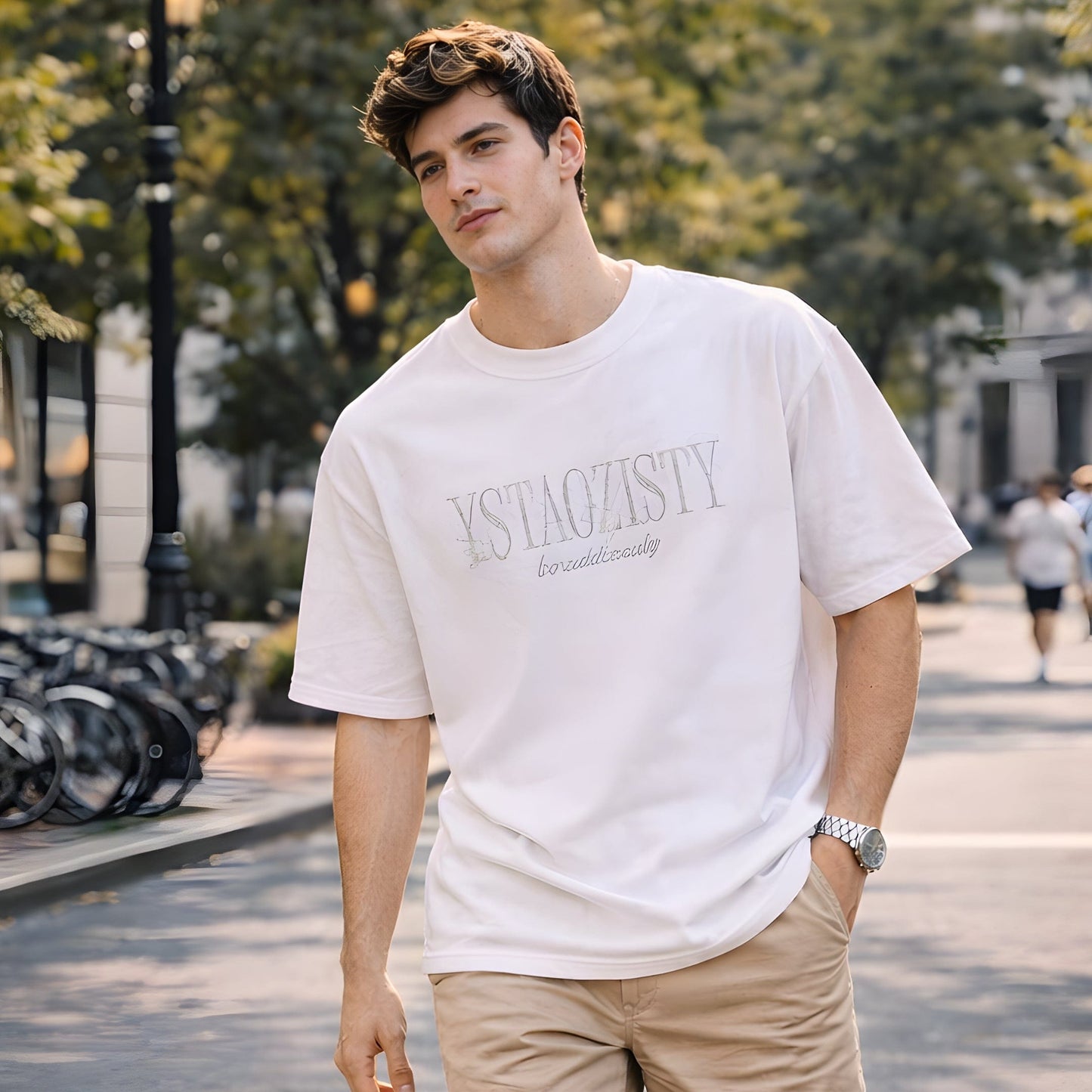 STILL FORM BOX TEE Oversized T-Shirt – Pure White - THE MEN THING