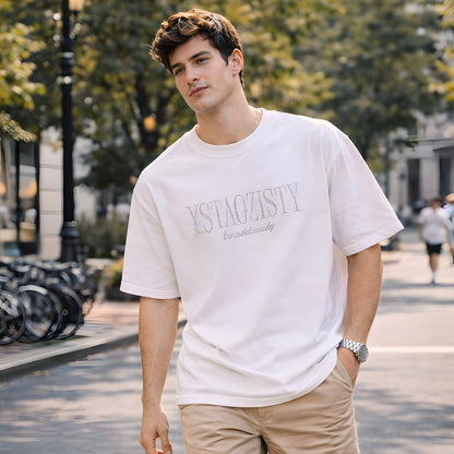 STILL FORM BOX TEE Oversized T-Shirt – Pure White - THE MEN THING