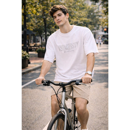 STILL FORM BOX TEE Oversized T-Shirt – Pure White - THE MEN THING