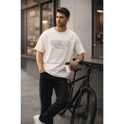 STILL FORM BOX TEE Oversized T-Shirt – Pure White - THE MEN THING