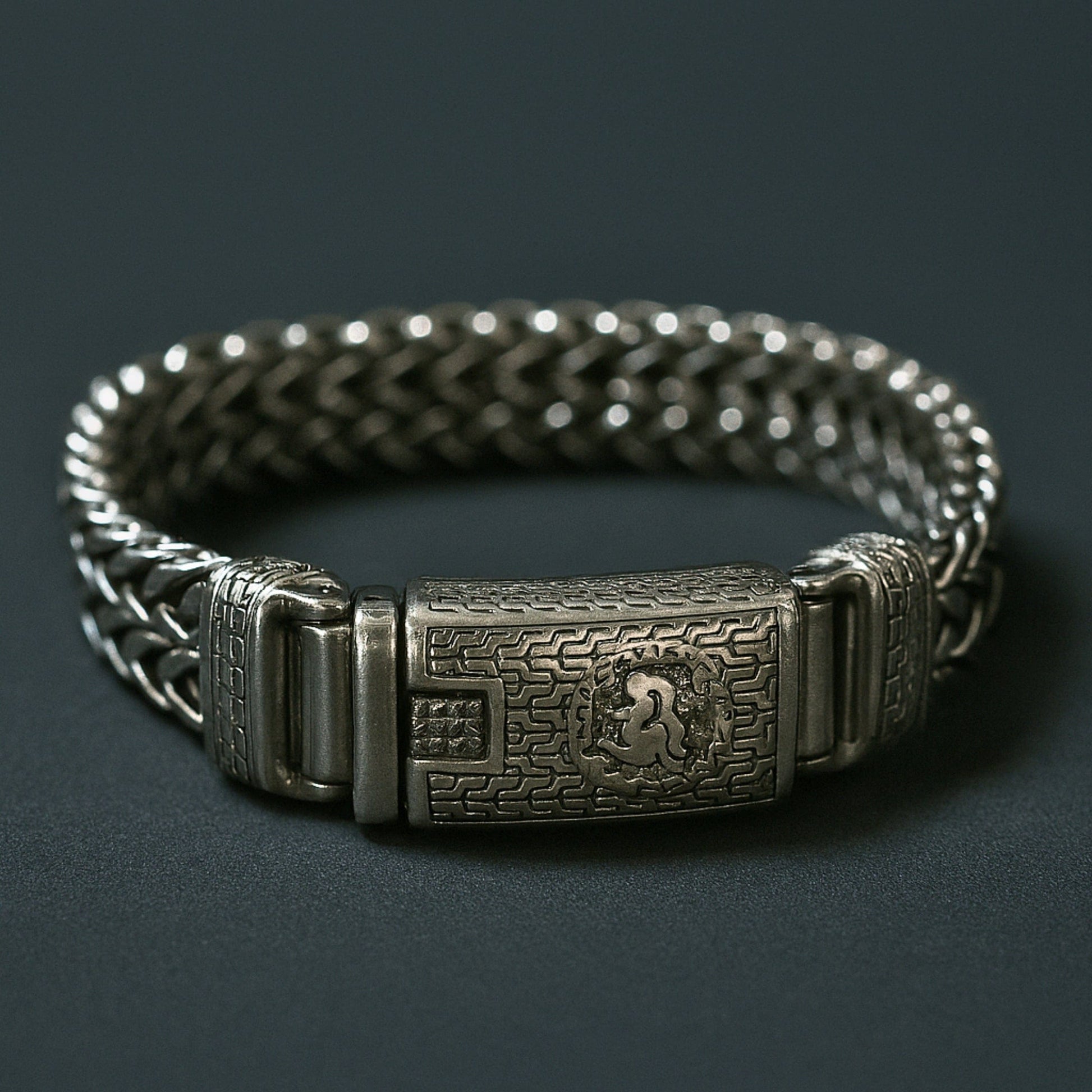 STRIX LINK - "13"mm Pure Stainless Steel Bracelet with Open Box Clasps for Men & Boy (9 inch) - THE MEN THING