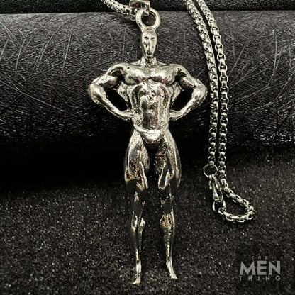 STRONG ME -  Alloy Pendant with Pure Stainless Steel  24inch Round Box Chain, American trending Style for Men & Boy - THE MEN THING