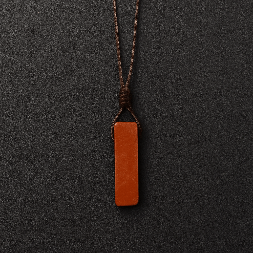 SUNSTONE PENDANT - Natural Crystal Unshaped Pendant with Adjustable Rope Chain for Men and Boys — Leather Necklace for Men | THE MEN THING
