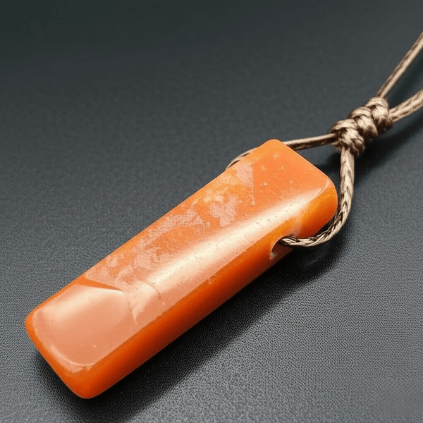 SUNSTONE PENDANT - Natural Crystal Unshaped Pendant with Adjustable Rope Chain for Men and Boys