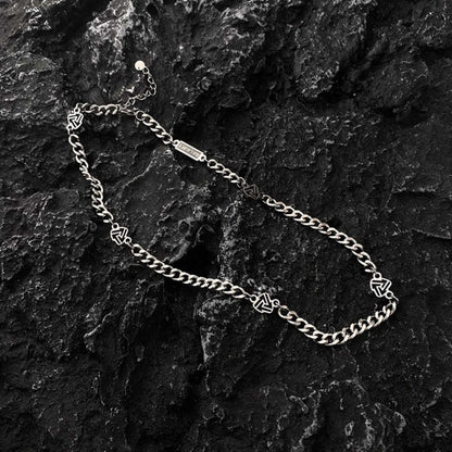SYMBOL LINK - 7mm Pure Stainless Steel 20 to 22inch Adjustable Cube Chain for Men & Boys — SS Pendant/ Necklace for Men | THE MEN THING