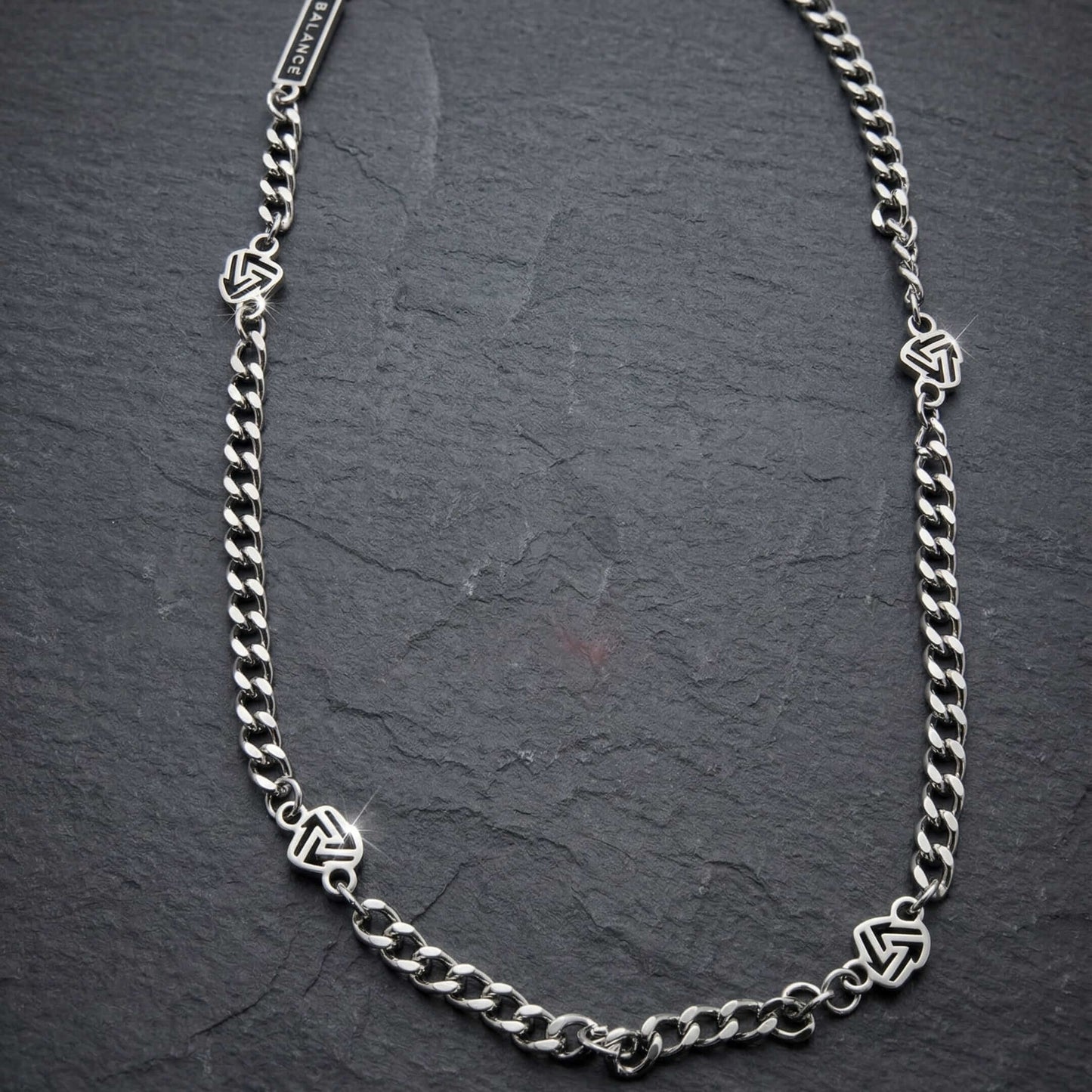 SYMBOL LINK - 7mm Pure Stainless Steel 20 to 22inch Adjustable Cube Chain for Men & Boys — SS Pendant/ Necklace for Men | THE MEN THING
