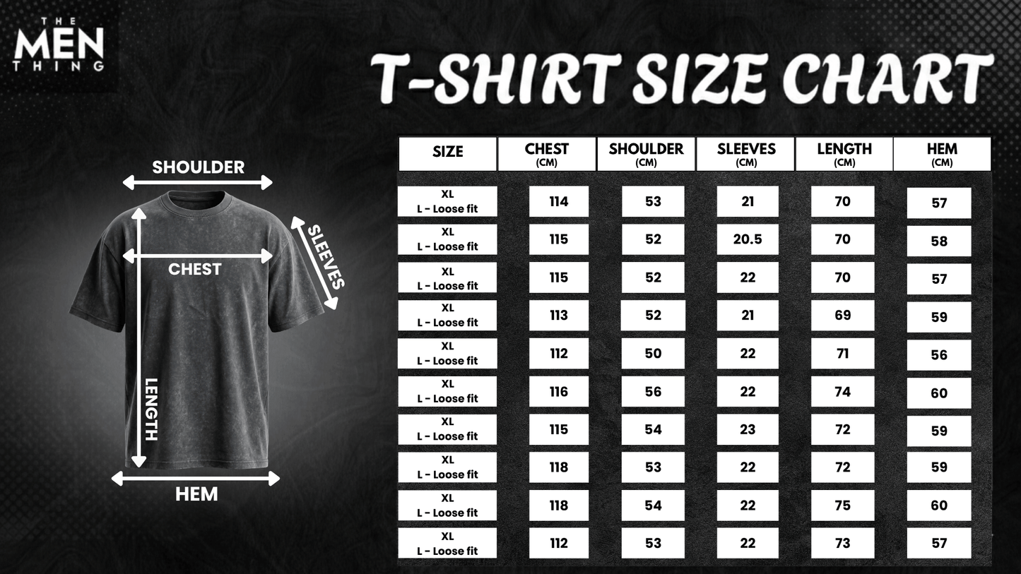 Smoke Acid Wash Oversized T-Shirt - Dark Gray — T-Shirt for Men | THE MEN THING
