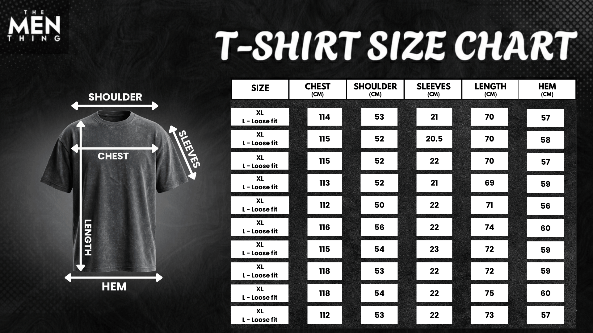 Smoke Acid Wash Oversized T-Shirt - Dark Gray — T-Shirt for Men | THE MEN THING