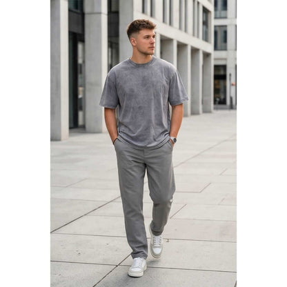 Smoke Acid Wash Oversized T-Shirt - Light Gray — T-Shirt for Men | THE MEN THING