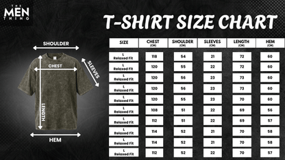 Smoke Acid Wash Oversized T-Shirt - Olive Green - THE MEN THING