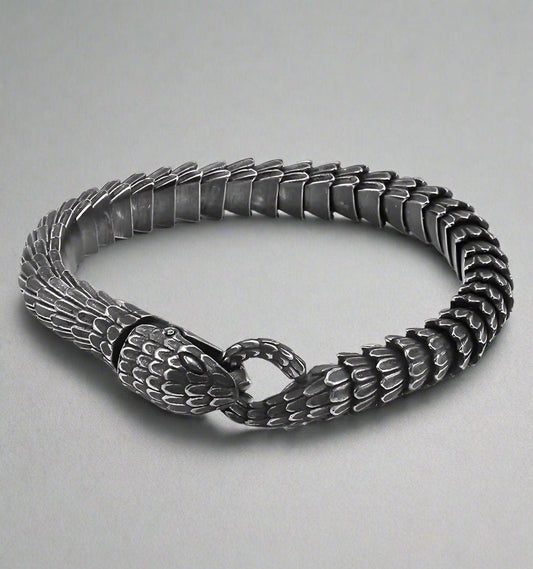 TALONS - 10mm Pure Titanium Steel Gun Plated Black Color Bracelet for Men & Boy (8 inch) - THE MEN THING