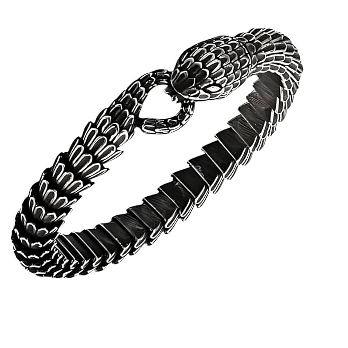 TALONS - 10mm Pure Titanium Steel Gun Plated Black Color Bracelet for Men & Boy (8 inch) - THE MEN THING