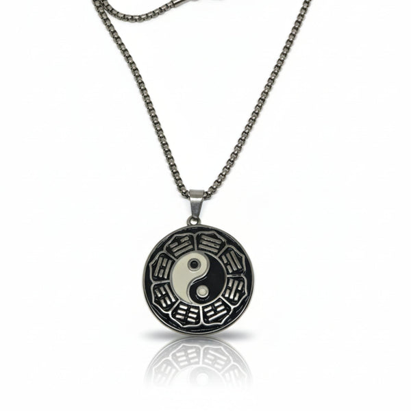 TAOSPIRIT - 38mm Titanium Steel Pendant with 24inch Round Box 5mm Chain for Men & Boys