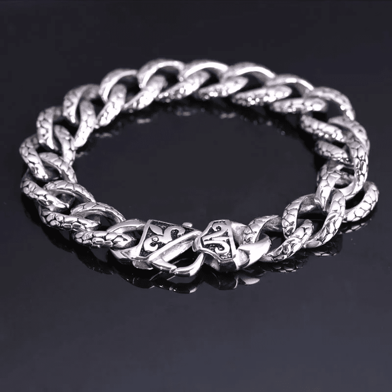 TENACITY - "12"mm Pure Stainless Steel Bracelet with Lobster Claw Buckle for Men & Boys (8 inch) - THE MEN THING