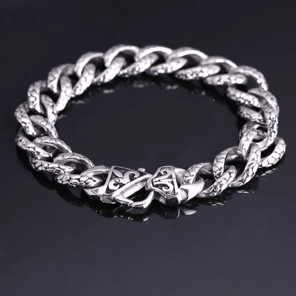 TENACITY - "12"mm Pure Stainless Steel Bracelet with Lobster Claw Buckle for Men & Boys (8 inch) - THE MEN THING