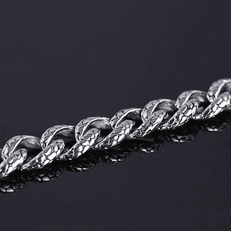 TENACITY - "12"mm Pure Stainless Steel Bracelet with Lobster Claw Buckle for Men & Boys (8 inch) - THE MEN THING