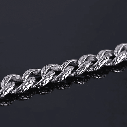 TENACITY - "12"mm Pure Stainless Steel Bracelet with Lobster Claw Buckle for Men & Boys (8 inch) - THE MEN THING