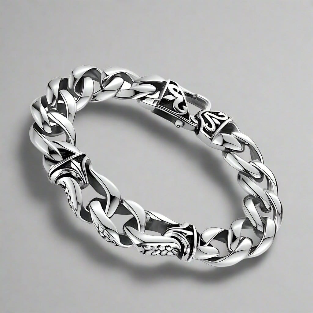 TENACITY - "12"mm Pure Stainless Steel Bracelet with Lobster Claw Buckle for Men & Boys (8 inch) - THE MEN THING