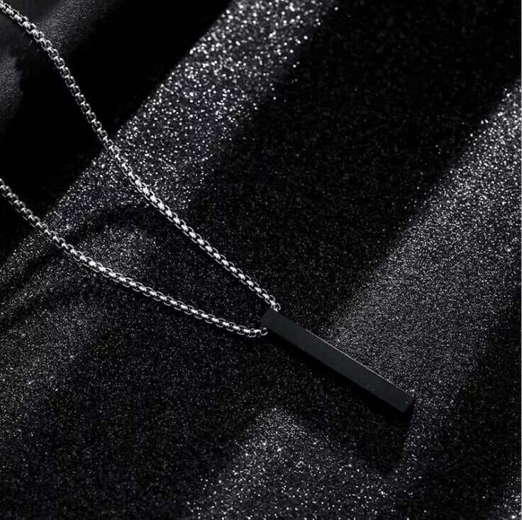 THE SLEEK (A) - Alloy Silver Pendant with  Pure Stainless Steel 24inch Round box Chain for Men, European trending Style for Men & Boy - THE MEN THING