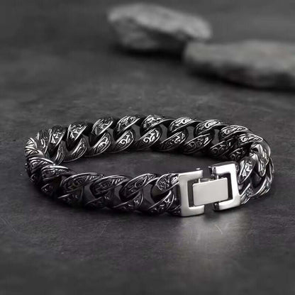 TITAN - 13mm Pure Titanium Steel Bracelet for Men & Boy (8inch) - THE MEN THING