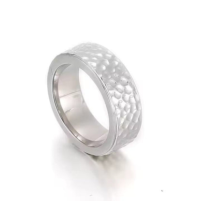 TITAN HAMMER RING - Silver Ring - Pure Titanium Steel Ring for Men Size - 21 - THE MEN THING