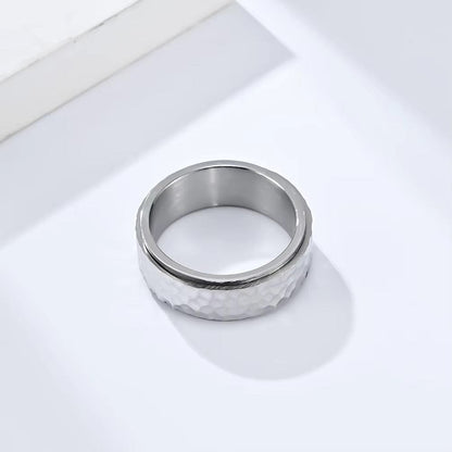TITAN HAMMER RING - Silver Ring - Pure Titanium Steel Ring for Men Size - 21 - THE MEN THING