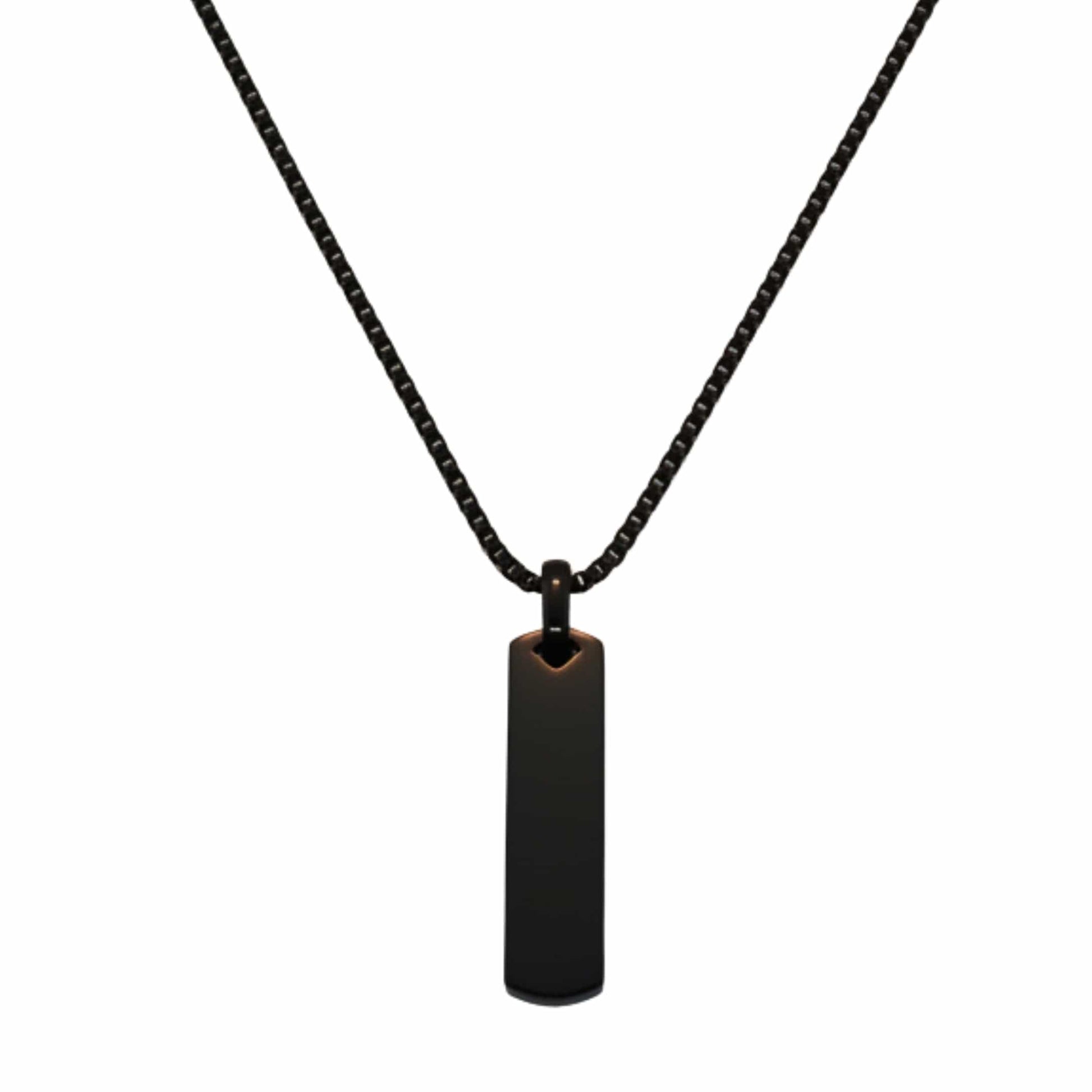 TITAN VOID - 11mm Titanium Steel Pendant with 24inch Round Box 4mm Chain for Men & Boys - THE MEN THING
