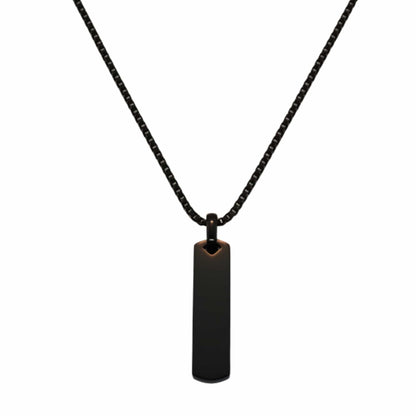 TITAN VOID - 11mm Titanium Steel Pendant with 24inch Round Box 4mm Chain for Men & Boys - THE MEN THING