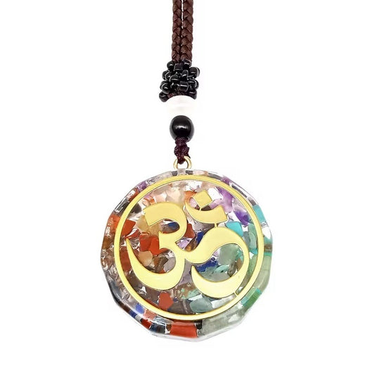 OM CHROMA - Om Symbol necklace with 30 inch Adjustable Rope Chain for Men & Boys