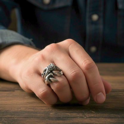 DEAMONCLAW - Alloy Adjustable Vintage Ring,American trending Style for Men & Boys