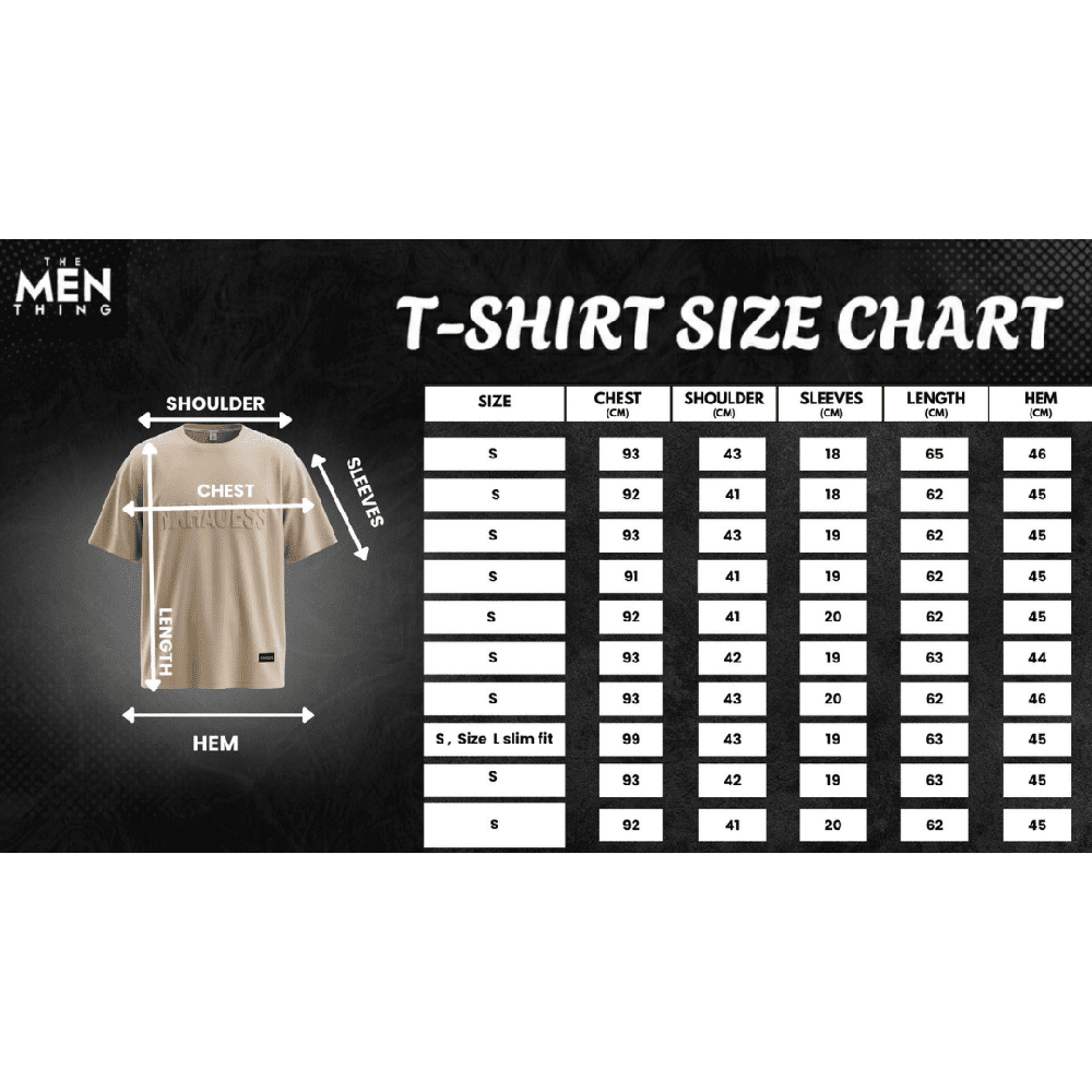 TONAL EMBOSSED Oversized T-Shirt - Beige — T-Shirt for Men | THE MEN THING