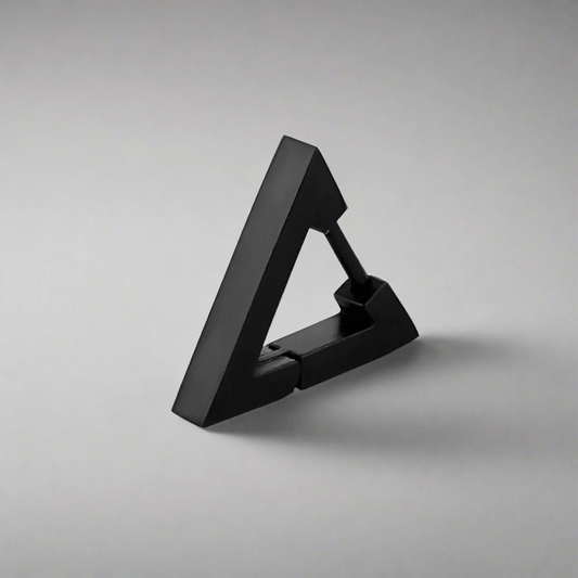 TRIANGLE HOOP - Titanium Steel Stud Earrings for Men & Boys (2 Pcs) - THE MEN THING